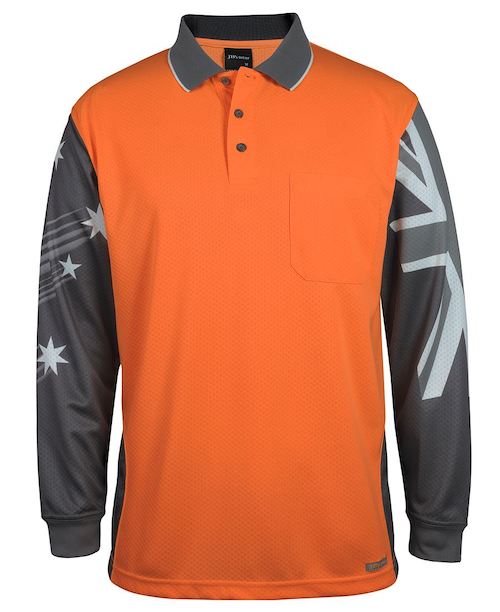 JB's HI VIS L/S SOUTHERN CROSS POLO - 6HSCL - Image 2