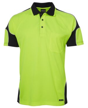 JB's HI VIS S/S ARM PANEL POLO - 6AP4S