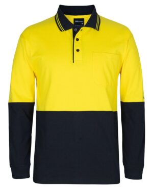 JB's HI VIS L/S COTTON POLO - 6CPHL
