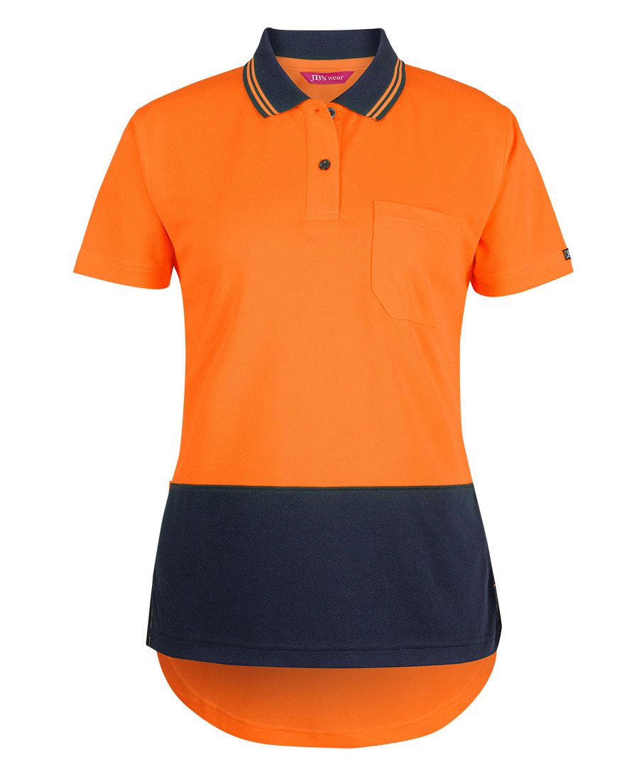 JB's LADIES HI VIS S/S DROP TAIL POLO - 6HDS1 - Image 3