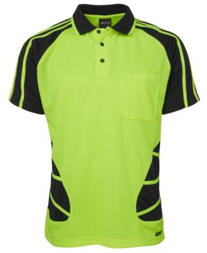 JB's HI VIS S/S SPIDER POLO - 6HSP