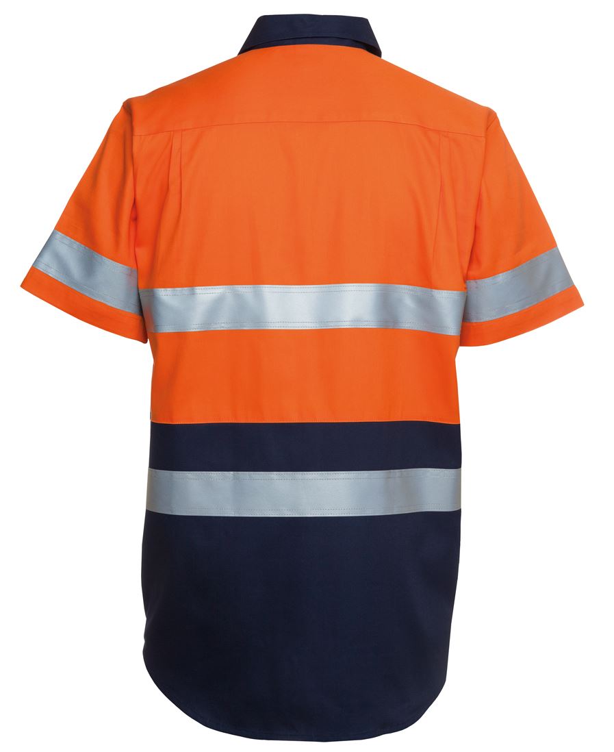 JB's HI VIS (D+N) S/S 190G WORK SHIRT - 6HSS - Image 4
