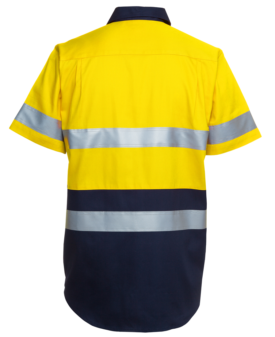 JB's HI VIS (D+N) S/S 190G WORK SHIRT - 6HSS - Image 2