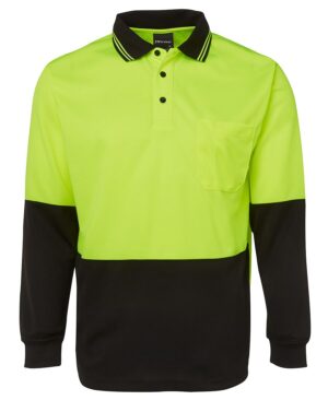 JB's HI VIS L/S TRADITONAL POLO - 6HVPL