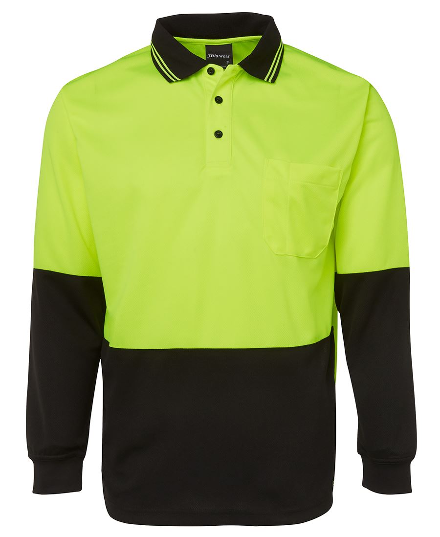 JB's HI VIS L/S TRADITONAL POLO - 6HVPL