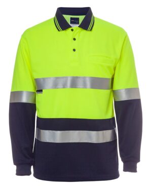 JB's HI VIS L/S (D+N) TRADITIONAL POLO - 6HVSL