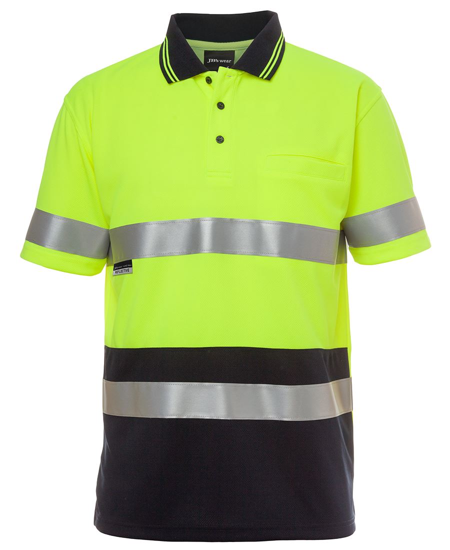 JB's HI VIS S/S (D+N) TRADITIONAL POLO - 6HVST