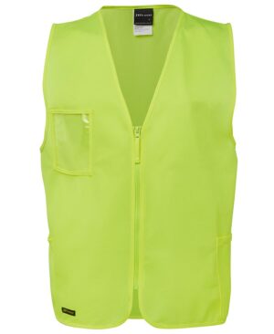 JB's HI VIS ZIP SAFETY VEST - 6HVSZ