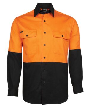 JB's HI VIS L/S 150G WORK SHIRT - 6HWSL