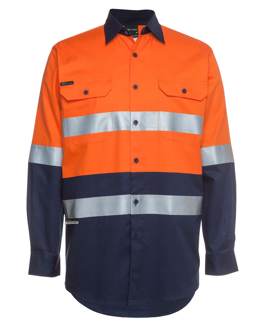 JB's HI VIS (D+N) L/S 190G WORK SHIRT - 6HLS