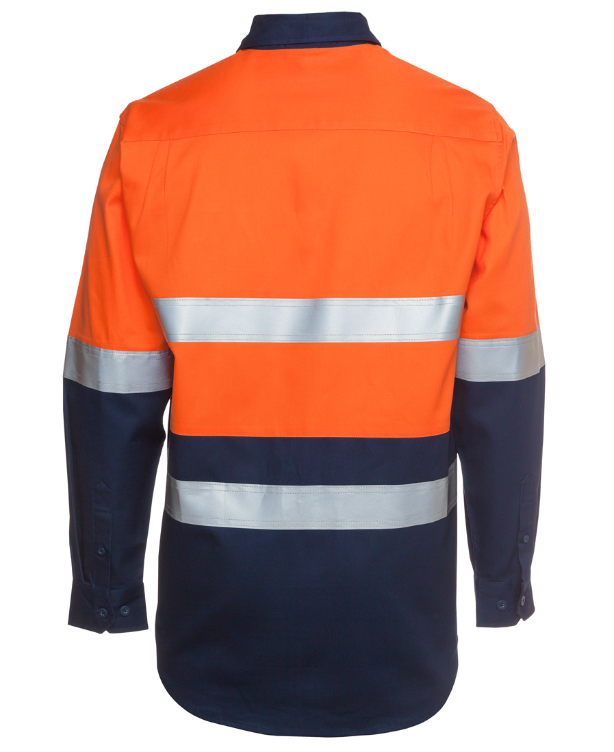 JB's HI VIS (D+N) L/S 190G WORK SHIRT - 6HLS - Image 3