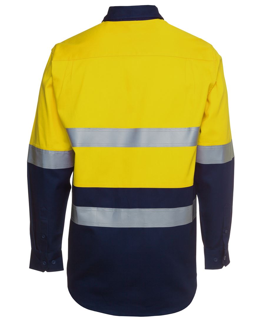 JB's HI VIS (D+N) L/S 190G WORK SHIRT - 6HLS - Image 5